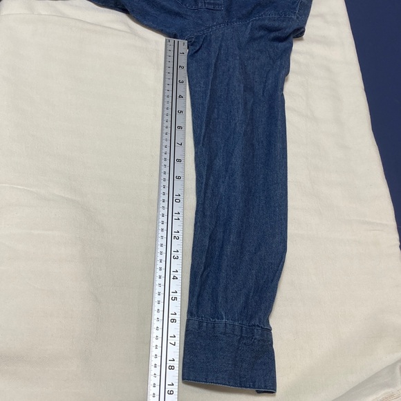 The Limited Women's fitted dark denim shirt - Picture 8 of 8